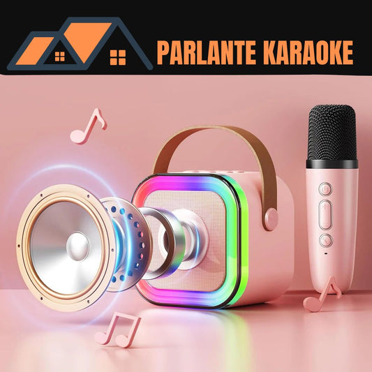 Parlante karaoke con 2 microfonos